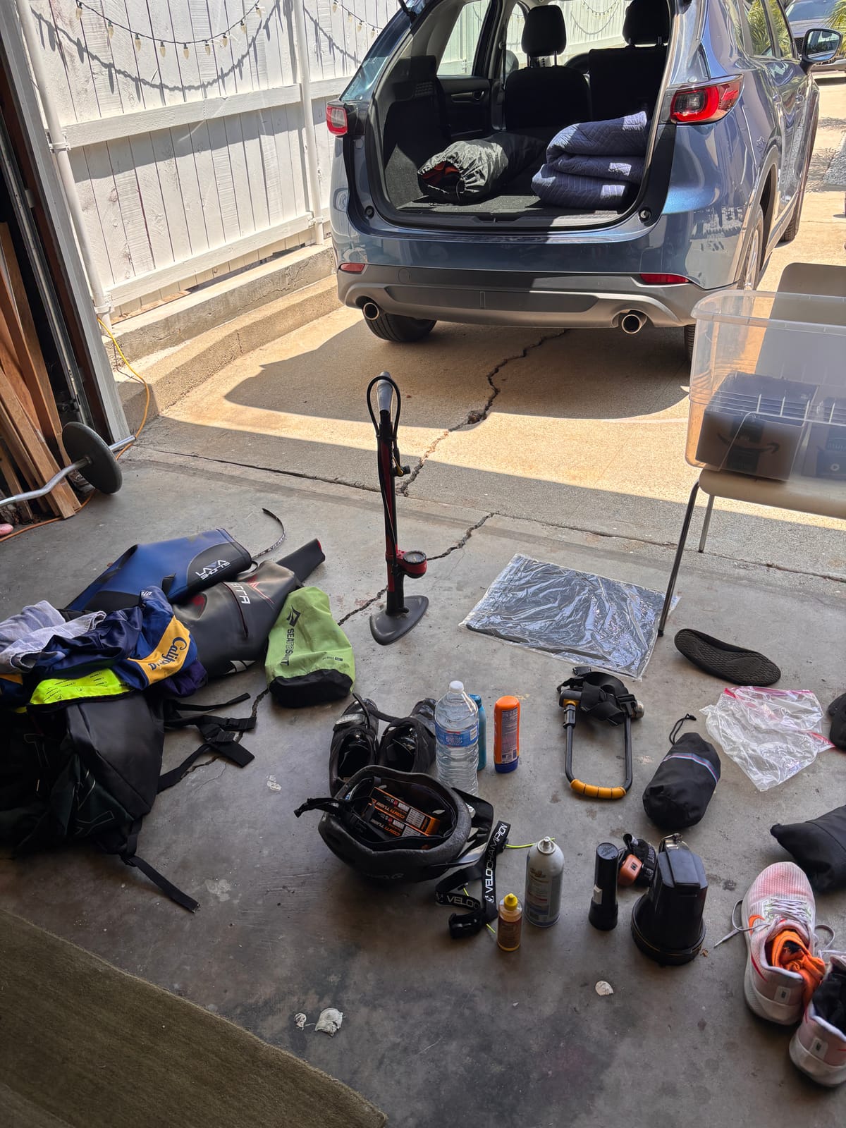Packing for Cal Tri La Crema